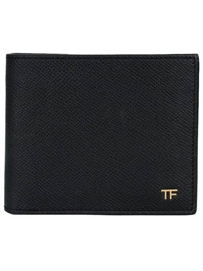 Small Grain Leather Half Wallet Black - TOM FORD - BALAAN 2