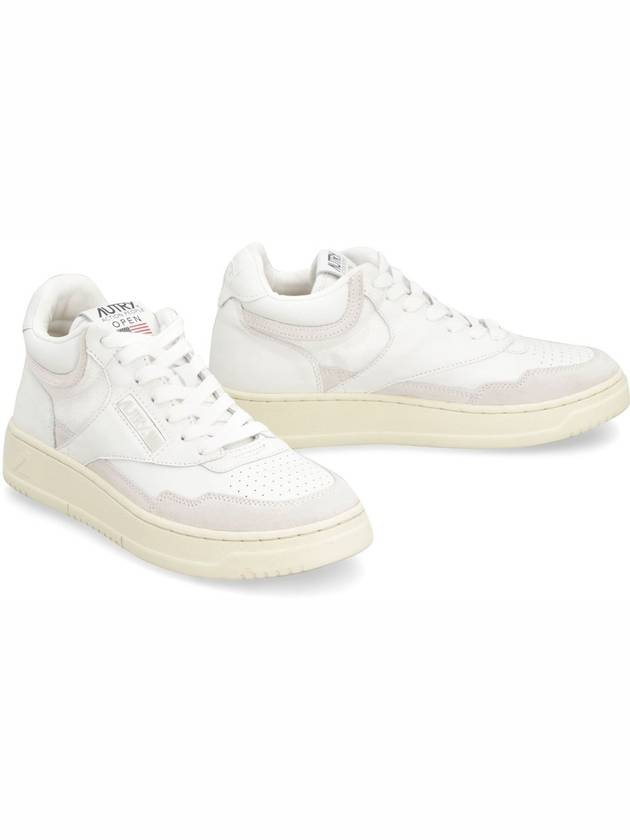 open suede mid mid low top sneakers white - AUTRY - BALAAN 6