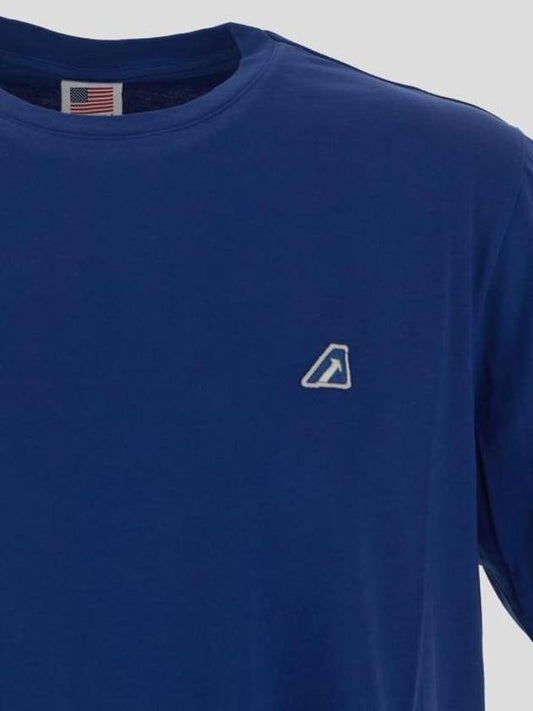 Tennis Crew Neck Short Sleeve T-Shirt Blue - AUTRY - BALAAN 1