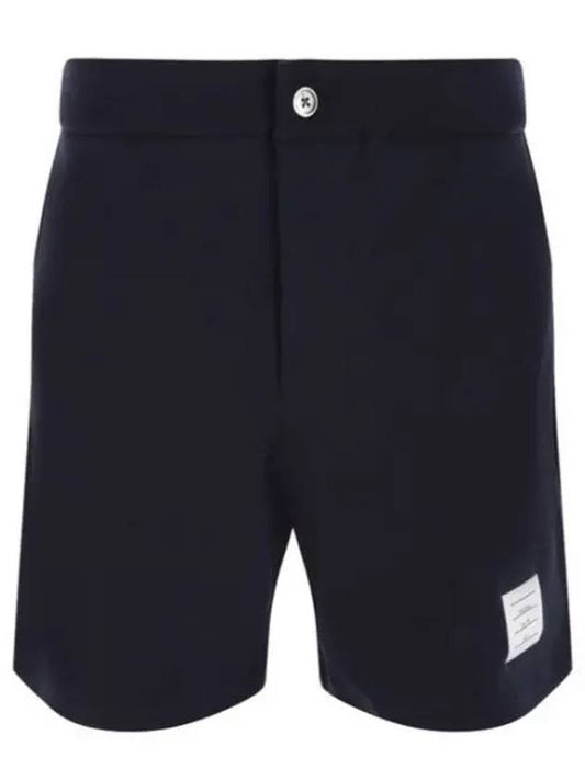 Men's RWB Striped Cotton Bermuda Shorts Navy - THOM BROWNE - BALAAN 2