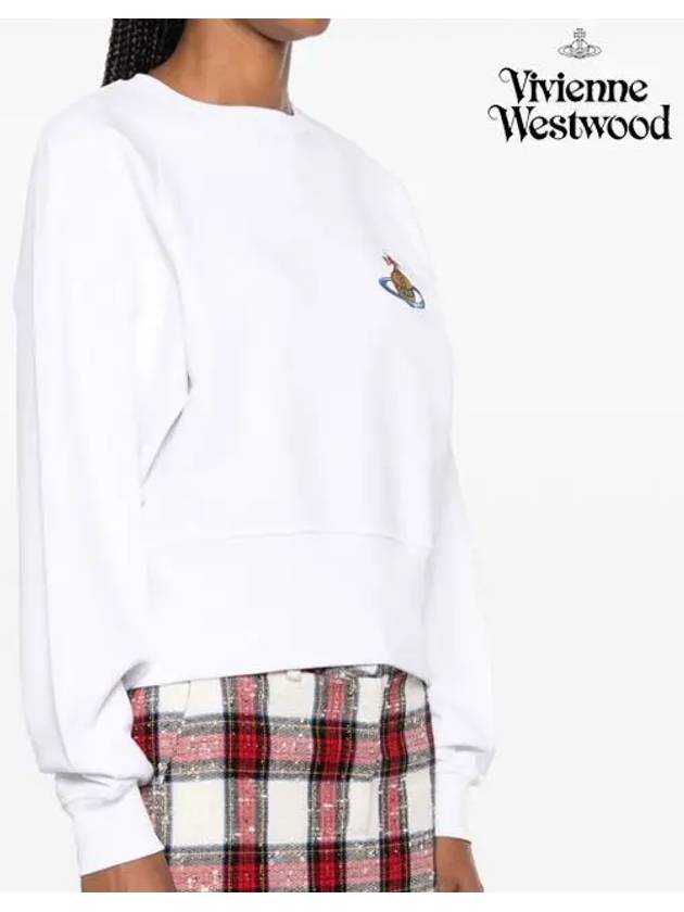 Athletic Cropped Sweatshirt White - VIVIENNE WESTWOOD - BALAAN 7