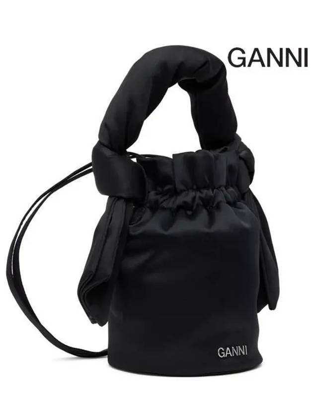 Occasion Top Handle Bucket Bag Black - GANNI - BALAAN.