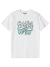 Logo Print Short Sleeve T-Shirt White - GANNI - BALAAN 6