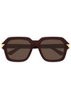 Eyewear Oversized Frame Sunglasses Brown - BOTTEGA VENETA - BALAAN 1