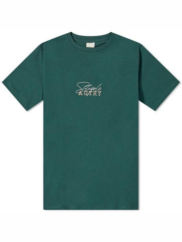 AUTRY T-SHIRT STAPLE MAN TINTO GREEN - AUTRY - BALAAN 1