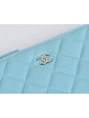 Classic mini pouch light blue silver lambskin 72475 - CHANEL - BALAAN 5