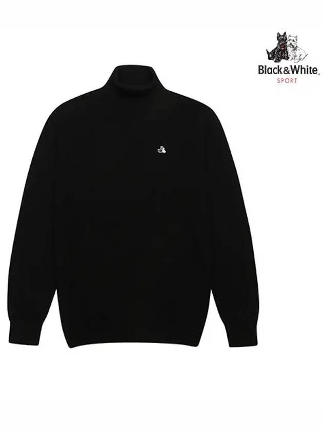 Front tissue turtleneck pullover 2603GXKWBLACK - BLACK&WHITE - BALAAN 1