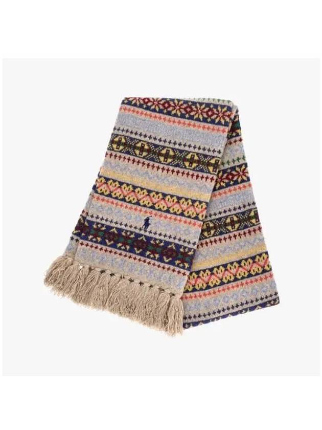 PC1312 107 Pony Fair Isle Fringe Muffler - POLO RALPH LAUREN - BALAAN 4