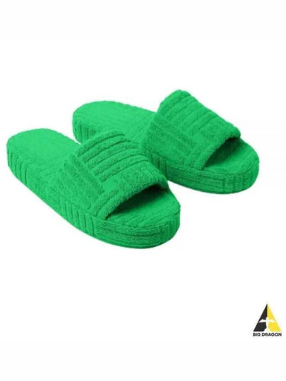 Terry Fabric Slippers Green - BOTTEGA VENETA - BALAAN 2