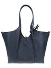 Logo T Timeless Leather Tote Bag Black - TOD'S - BALAAN 4