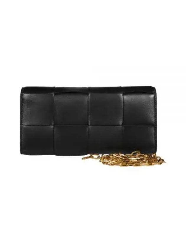 Cassette Chain Long Wallet Black - BOTTEGA VENETA - BALAAN 2