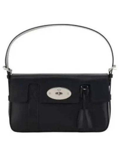 East West Bayswater Smooth Shiny Classic Calf Shoulder Bag Black - MULBERRY - BALAAN 2