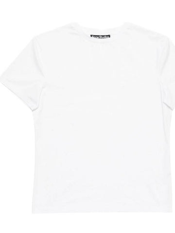 Regular Fit Cotton Short Sleeve T-Shirt White - ACNE STUDIOS - BALAAN 1