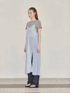 See through sleeveless long dress sky blue - LESEIZIEME - BALAAN 5