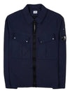 Lens Wappen Double Pocket Over Long Sleeve Shirt Navy - CP COMPANY - BALAAN 11