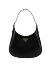 Medium Leather Shoulder Bag Black - PRADA - BALAAN 1