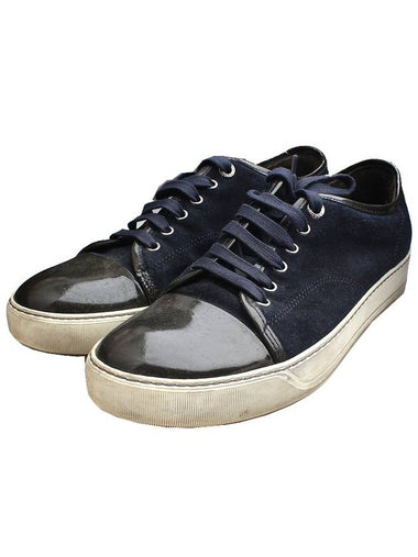 Navy Black Khaki Men s Cap Toe Sneakers 6 - LANVIN - BALAAN 1