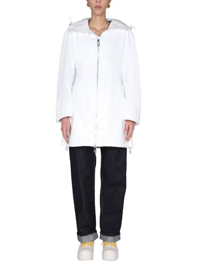 Women's Long Zipper Parka White - BOTTEGA VENETA - BALAAN 2