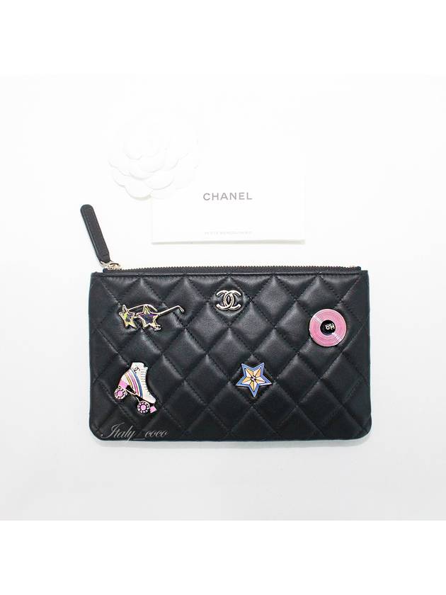 Classic Small Case Lambskin Enamel Gold Metal Black - CHANEL - BALAAN 5