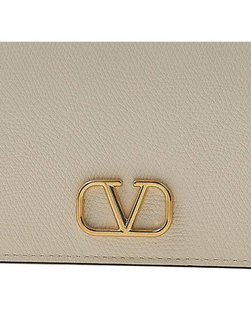 V Logo Flap Shoulder Bag Ivory - VALENTINO - BALAAN 7