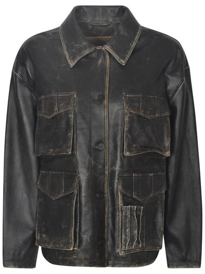 buttoned leather jacket - GOLDEN GOOSE - BALAAN 2