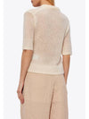 Embroidered Logo Knit Top Ivory - GANNI - BALAAN 5