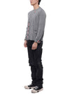 Men's Jersey Stitch V-Neck Cardigan Light Grey - THOM BROWNE - BALAAN 5