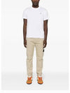 Organic Cotton Short Sleeve T-Shirt White - STONE ISLAND - BALAAN 3