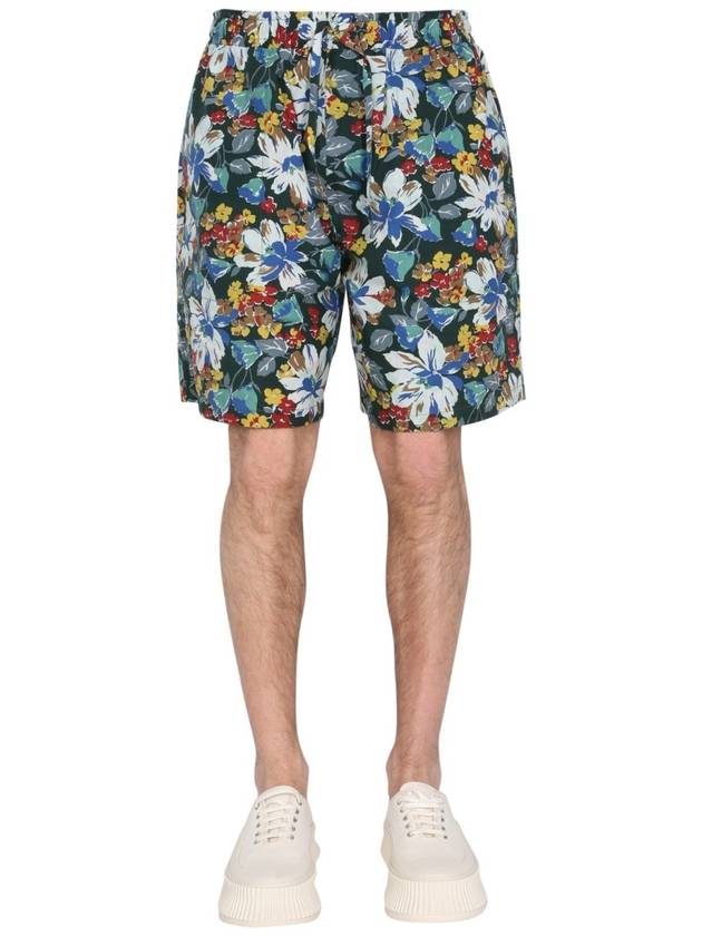 BERMUDA WITH FLORAL PRINT - YMC - BALAAN 1