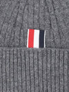 4 Bar Stripe Cashmere Beanie Grey - THOM BROWNE - BALAAN 4