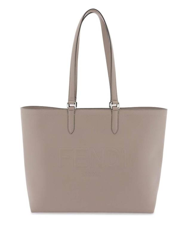 Roma Leather Tote Bag Beige - FENDI - BALAAN 1