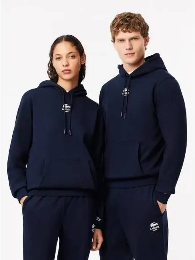 Print Hoodie Navy Blue - LACOSTE - BALAAN 2