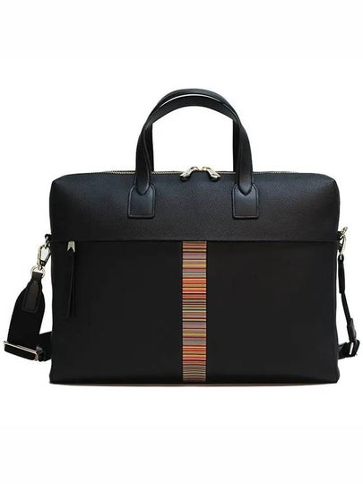 Signature Stripe Trim Brief Case Black - PAUL SMITH - BALAAN 2