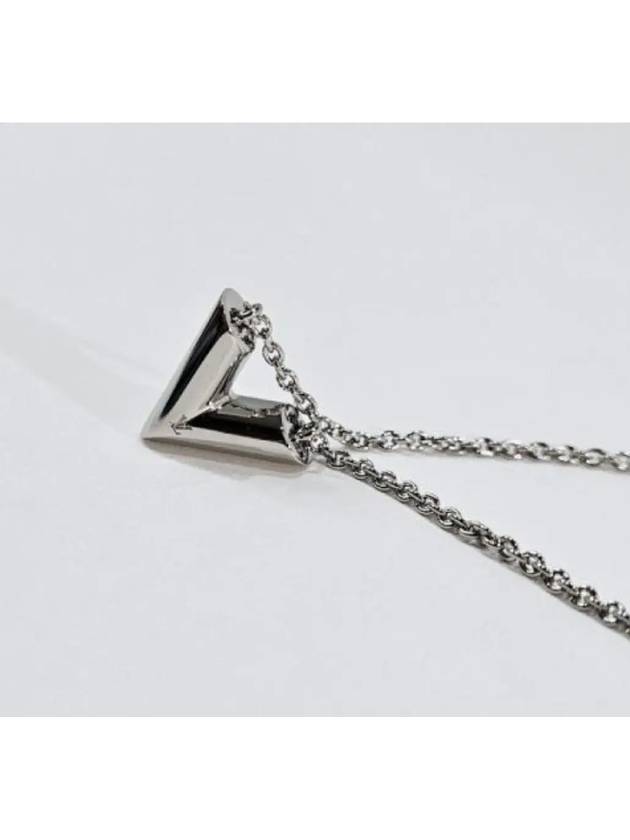 Essential V Supple Necklace Silver - LOUIS VUITTON - BALAAN 3