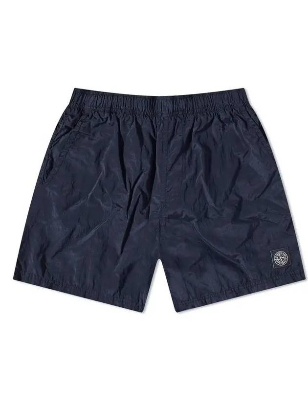 Men's Logo Patch Nylon Swim Shorts Blue - STONE ISLAND - BALAAN 3