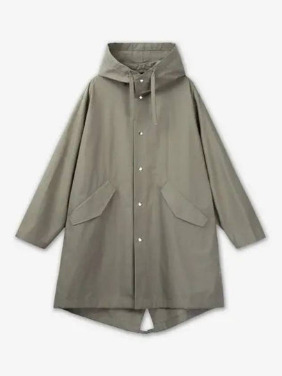 Back Logo Print Hooded Jacket Slate Green - JIL SANDER - BALAAN 2