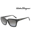 Eyewear Logo Square Sunglasses Black - SALVATORE FERRAGAMO - BALAAN 3