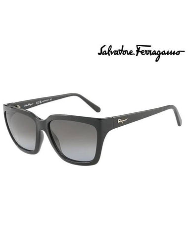 Eyewear Logo Square Sunglasses Black - SALVATORE FERRAGAMO - BALAAN 1