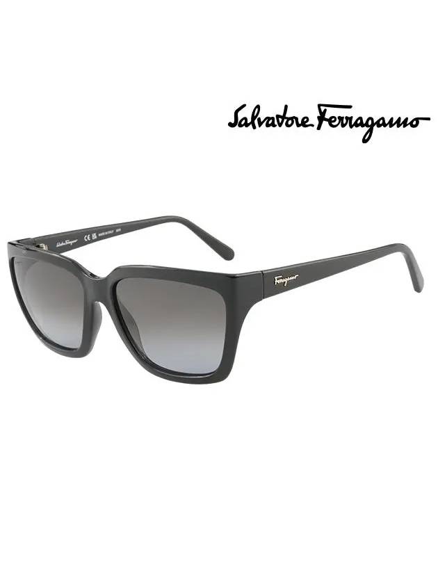 Eyewear Logo Square Sunglasses Black - SALVATORE FERRAGAMO - BALAAN 2