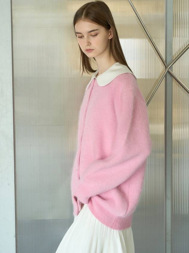 Angora Round Cardigan Pink - MITTE - BALAAN 4