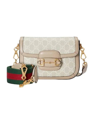 Horsebit 1955 GG Small Cross Bag Beige White - GUCCI - BALAAN 1