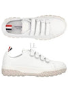 Vitello Calf Court Low Top Sneakers White - THOM BROWNE - BALAAN 2