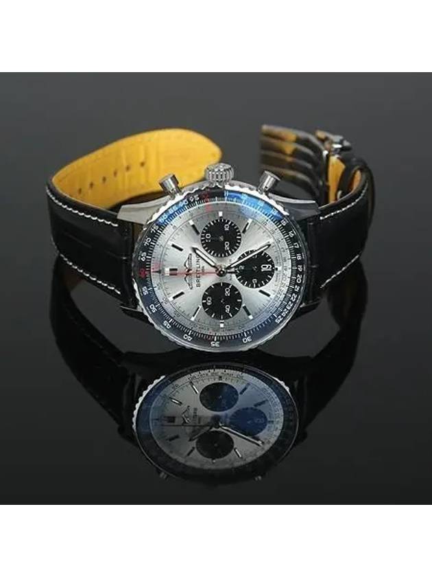 AB0138 Navitimer B01 Chronograph 43MM Men s Leather Band Watch - BREITLING - BALAAN 2