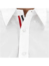 Men's Logo Patch Classic Cotton Long-Sleeve Shirt White - THOM BROWNE - BALAAN 3