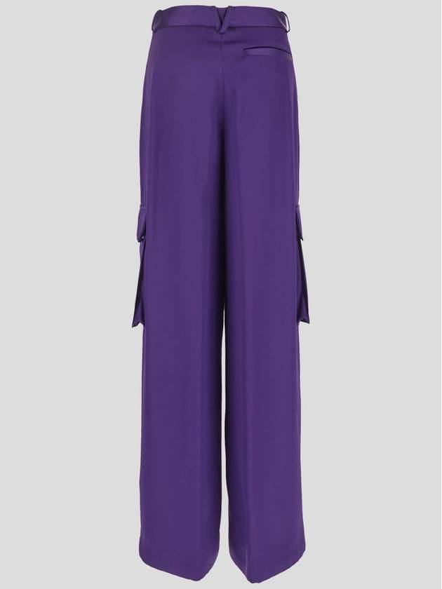 Women's Cargo Wide Pants Violet - VERSACE - BALAAN 5