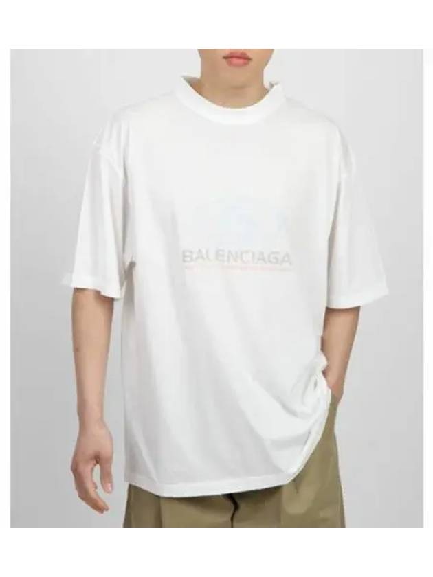 Surfer Medium Fit Short Sleeve T-Shirt White - BALENCIAGA - BALAAN 6