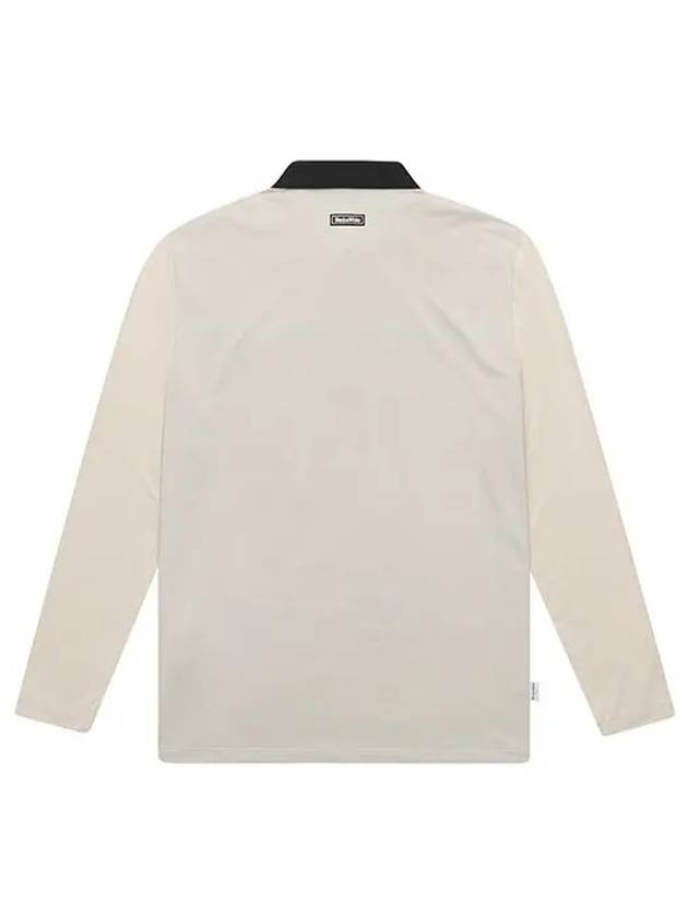 Color Matching Eri Cool Sleeve Long Sleeve T-Shirt 9333GZSPBEIGE - BLACK&WHITE - BALAAN 2