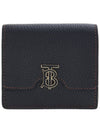 TB Grainy Leather Half Wallet Black - BURBERRY - BALAAN 1