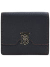TB Folding Grainy Leather Halfwallet Black - BURBERRY - BALAAN 1