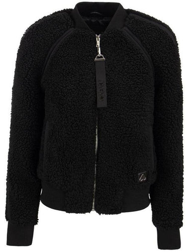 Women's Urcissee Fleece Bomber Jacket Black - MOOSE KNUCKLES - BALAAN 1